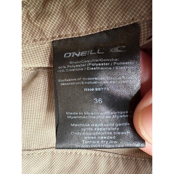 Oneill Crossover Shorts Mens 36 Beige Khaki Chino‎ Hybrid Elastic Waist - Picture 3 of 7